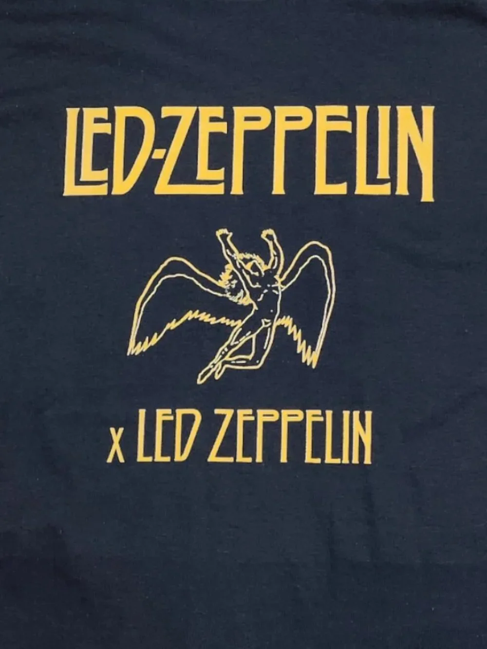 LED ZEPPELIN MENs black t-shirt gold LOGO T Shirt  276